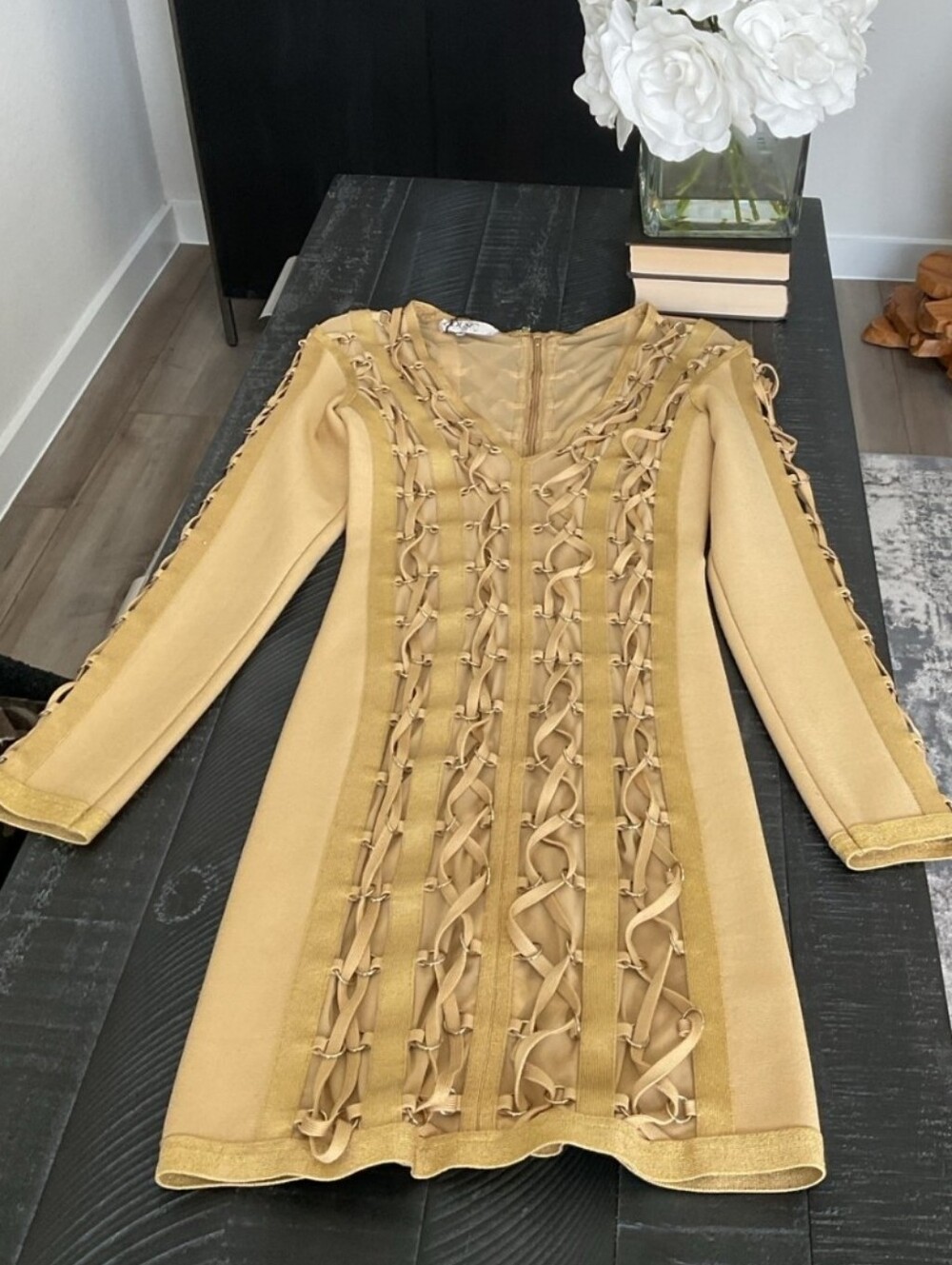 House Of CB GOLD  DRESS